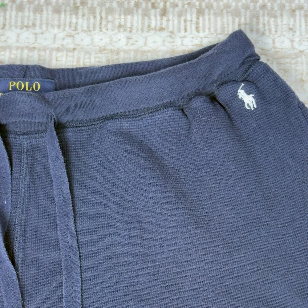 Polo Ralph Lauren Sleep/lounge Shorts Mens Large Navy Blue Waffle Knit